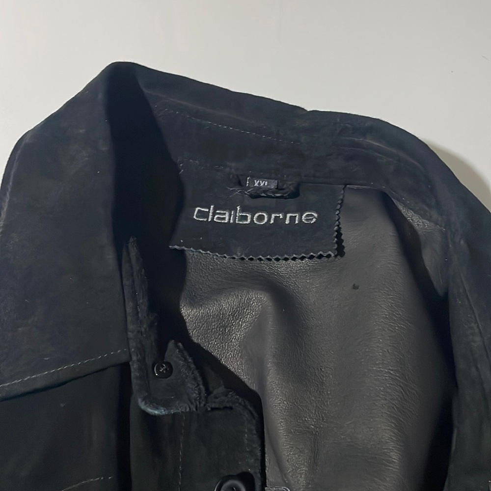 NWOT LIZ clairborne XXL black suede jacket